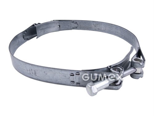 Schelle GBS W1 zweiteilig, 356-376/30mm, Sechskantschraube, verzinkter Stahl, 